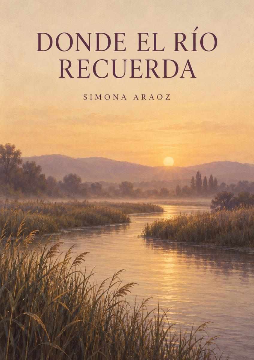 Portada ilustrativa de Donde el río recuerda, de Simona Aráoz